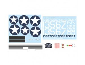 Flightline 1.6M F4U-1A Corsair "Birdcage" Decal Set